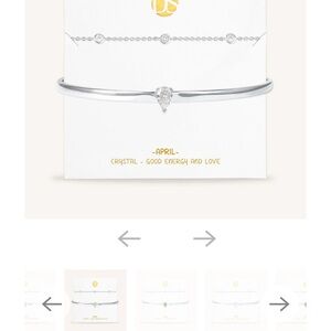 April’s stone of combination of necklace and bracelet. Never worn or used.